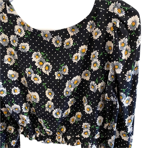 ZARA Daisy Floral Spotted Cropped Top - Picture 9 of 10